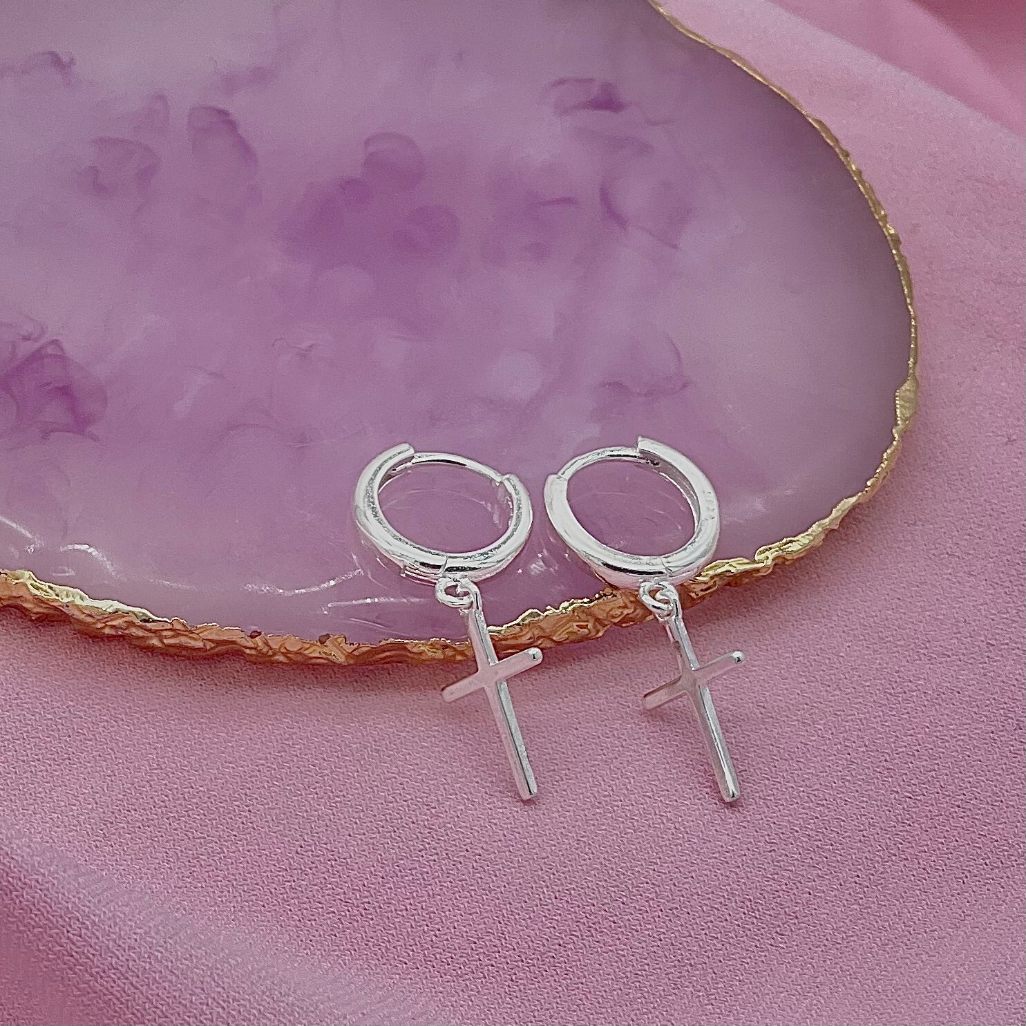 Cross Dangle Earrings